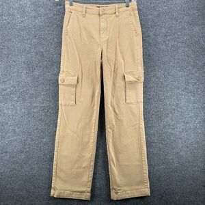 Judy Blue Jeans Womens 5/27 Garment Dyed Cargo Mid Rise Straight‎ Casual Hippie